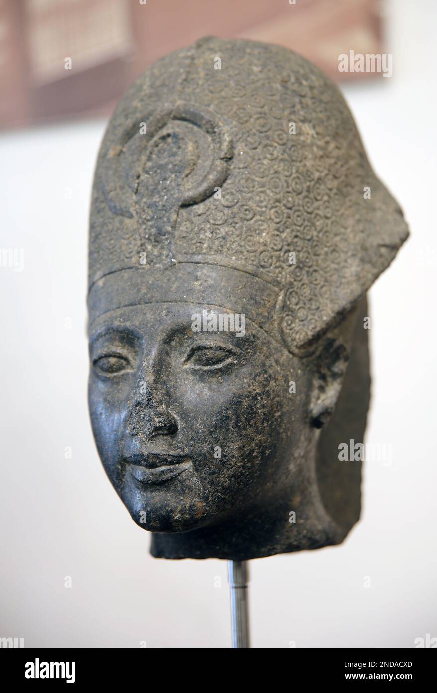 Head of Sethi I (1289-1278 BC). New Kingdom. Dynasty XIX. Egypt. Barracco Museum of Antique Sculpture. Rome. Italy. Stock Photo