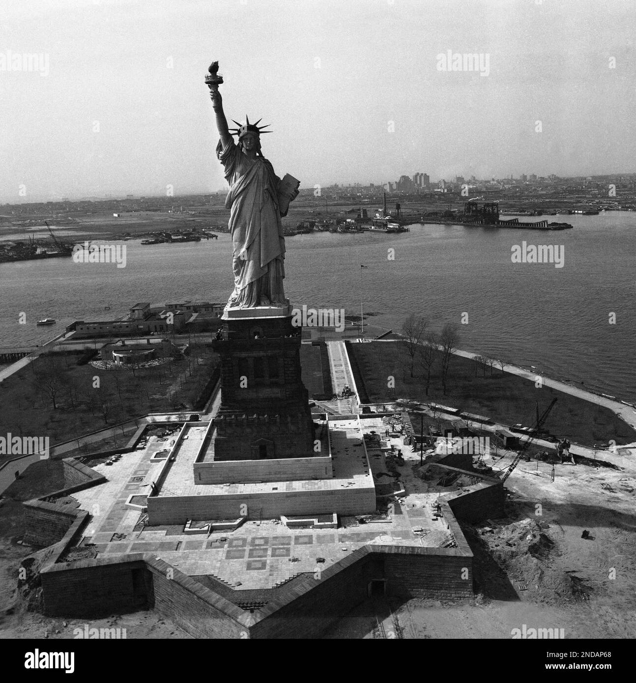 The Statue of Liberty is seen in New York Harbor, Oct. 1, 1965. (AP