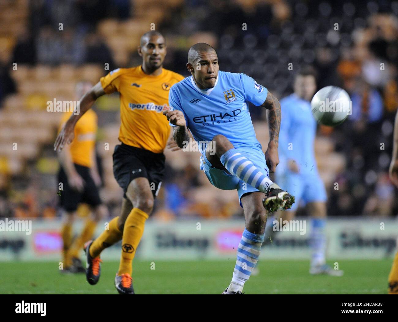 Nigel de Jong of Manchester City Carling Cup 4th round - Wolverhampton Wanderers v Manchester City Stock Photo