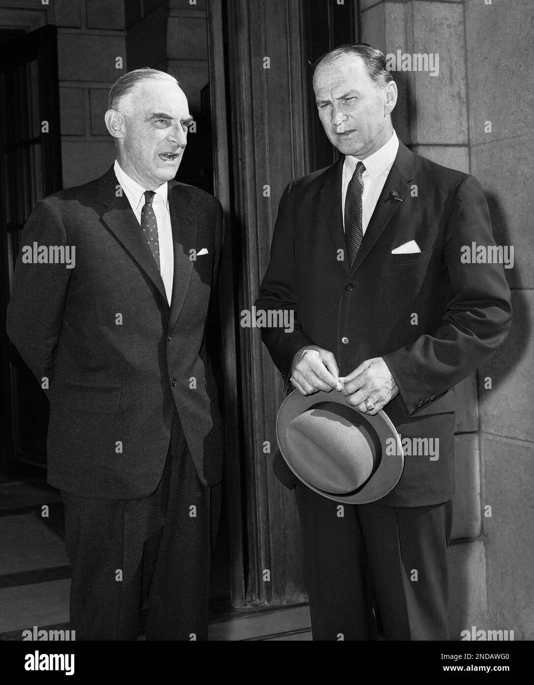 President Kennedy's special envoy to Berlin, Gen. Lucius Clay, left