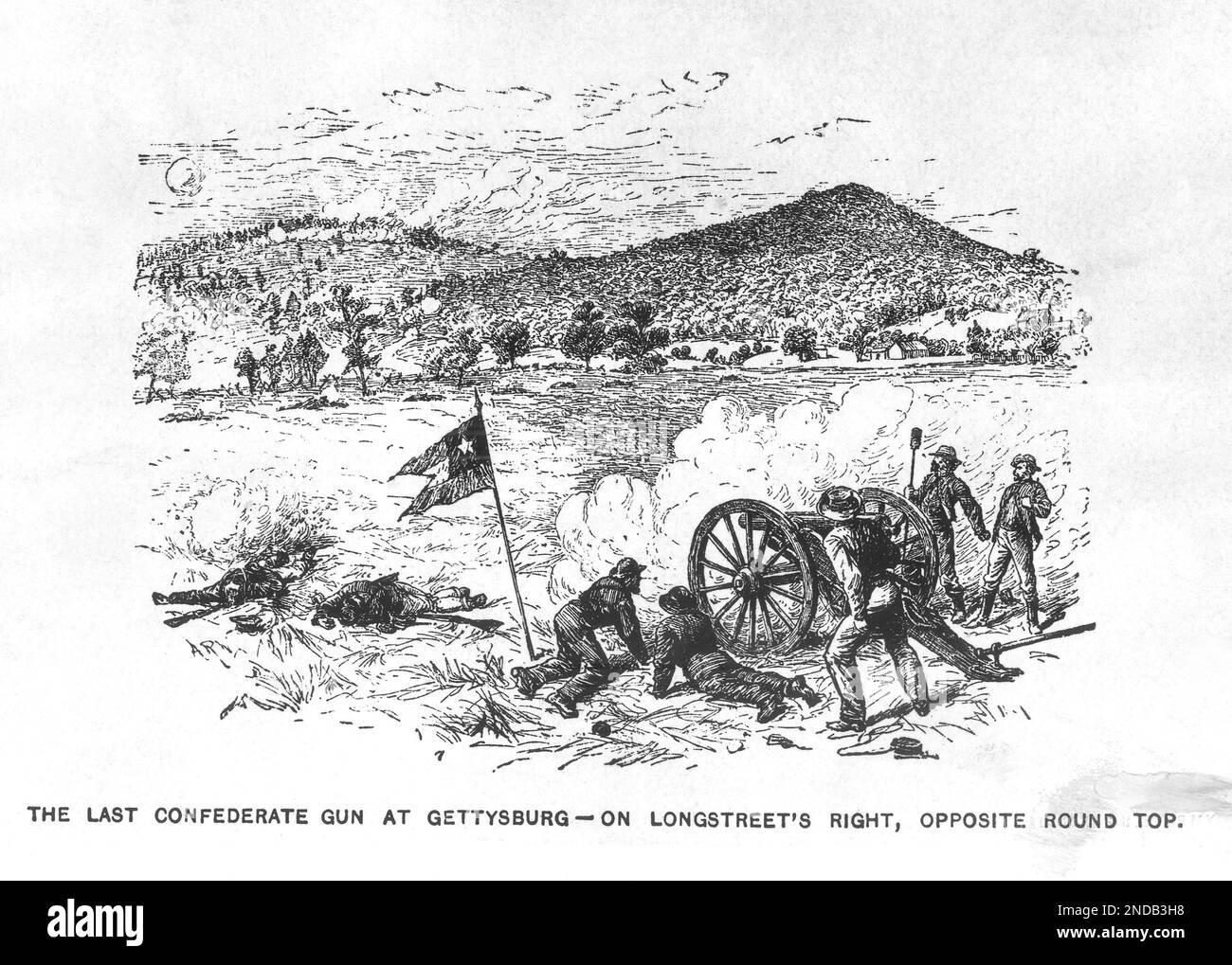 Conception of “The last Confederate gun in operation at Gettysburg
