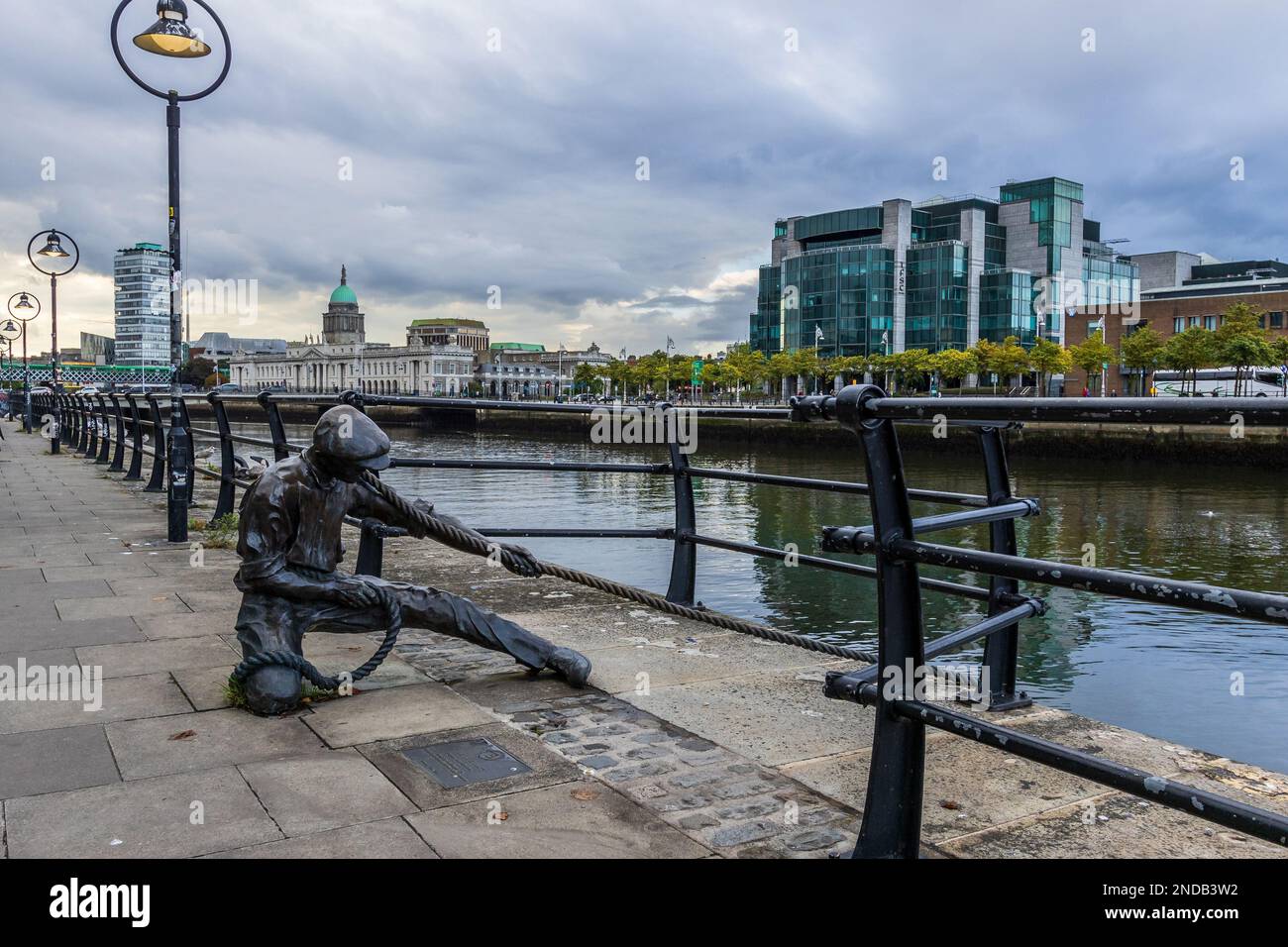 Dublin on the River liffey Stock Photo
