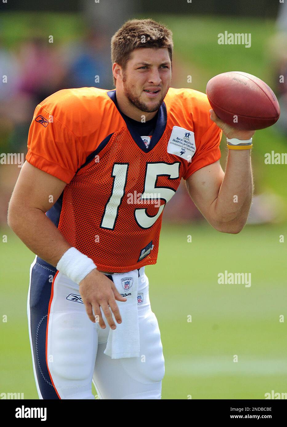 Denver Broncos rookie quarterback Tim Tebow during NFL football Denver Broncos rookie quarterback Tim Tebow during NFL football