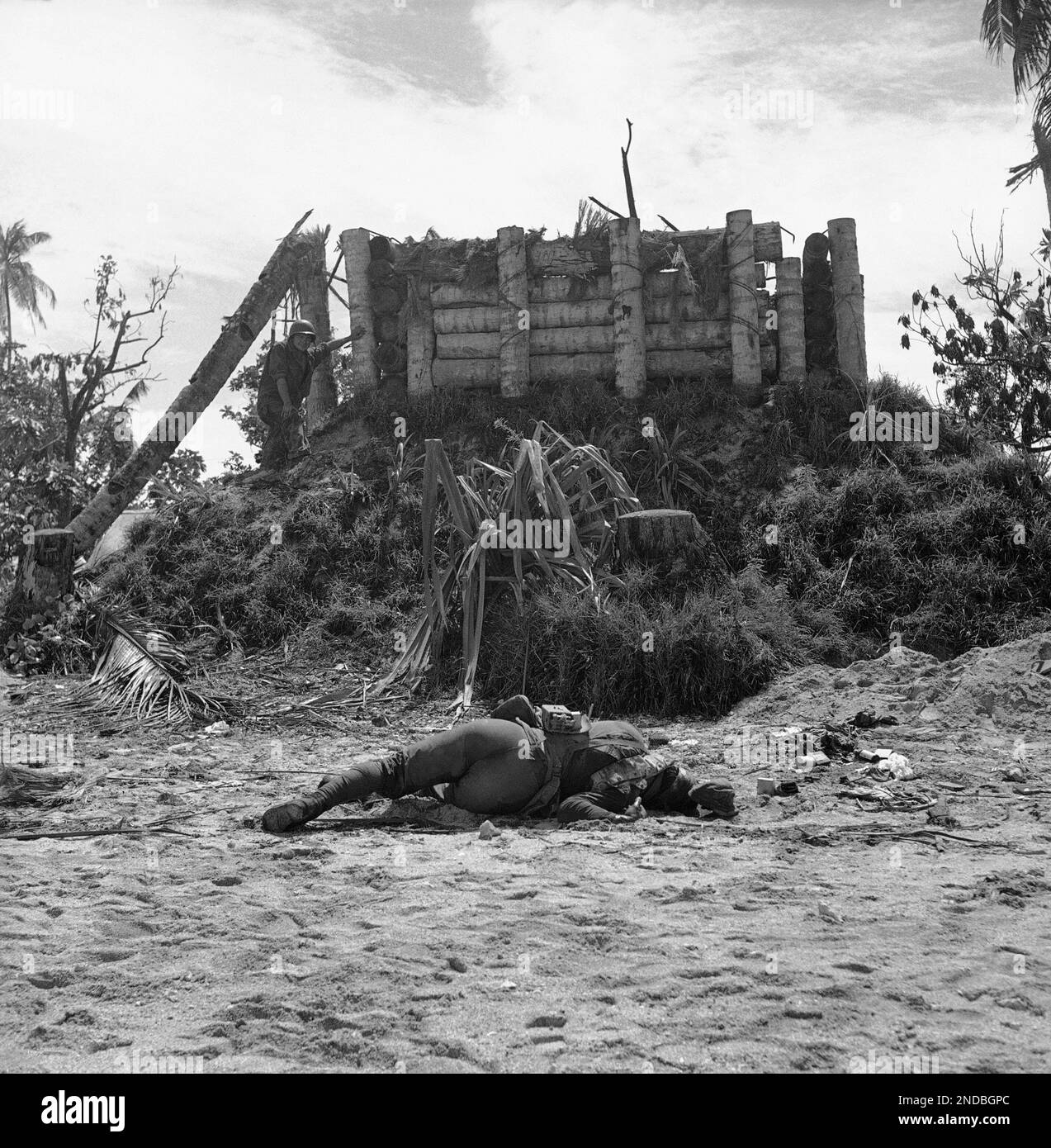 Using hand grenades, members of the 164th infantry, New York’s former