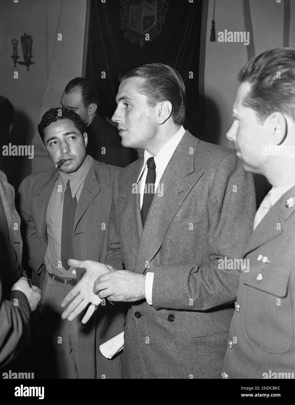 Harold Ramond, French movie actor, tells newsmen in his apartment on ...