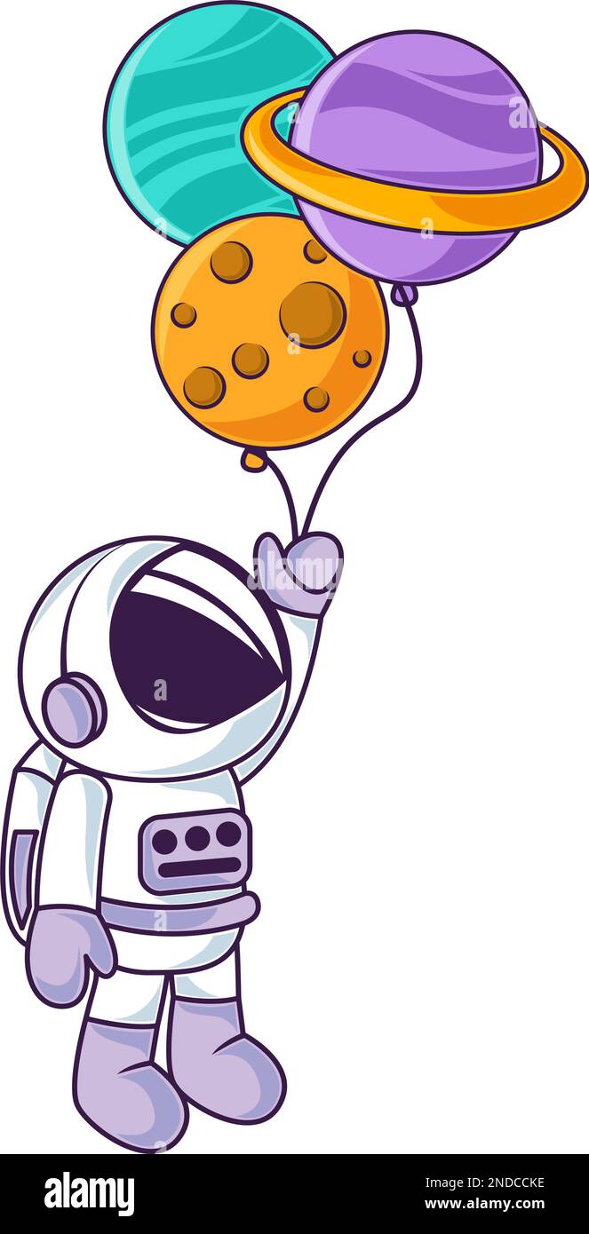astronaut with balloons Stock Vector Image & Art - Alamy
