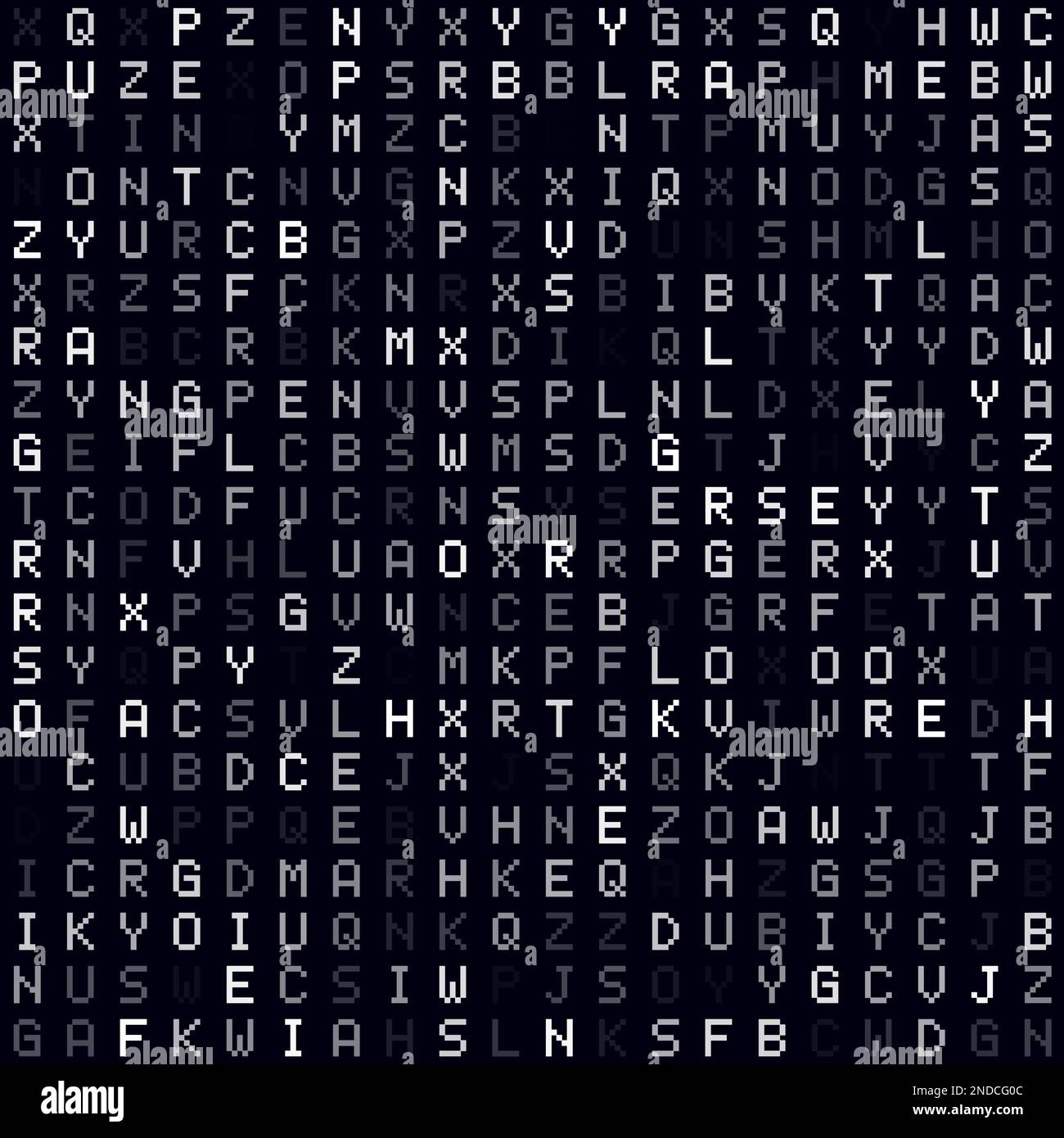 Abstract digital background. White filled alphabet letters background ...