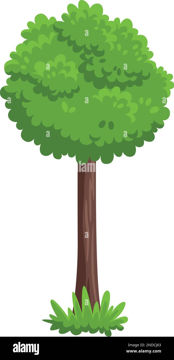 Garden plant icon. Cartoon green tree element Stock Vector Image & Art ...