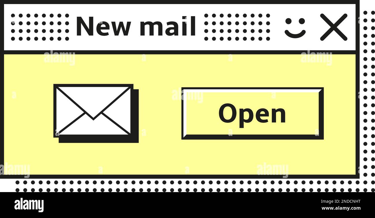 New mail window. Vintage hipster style interface Stock Vector Image & Art Alamy
