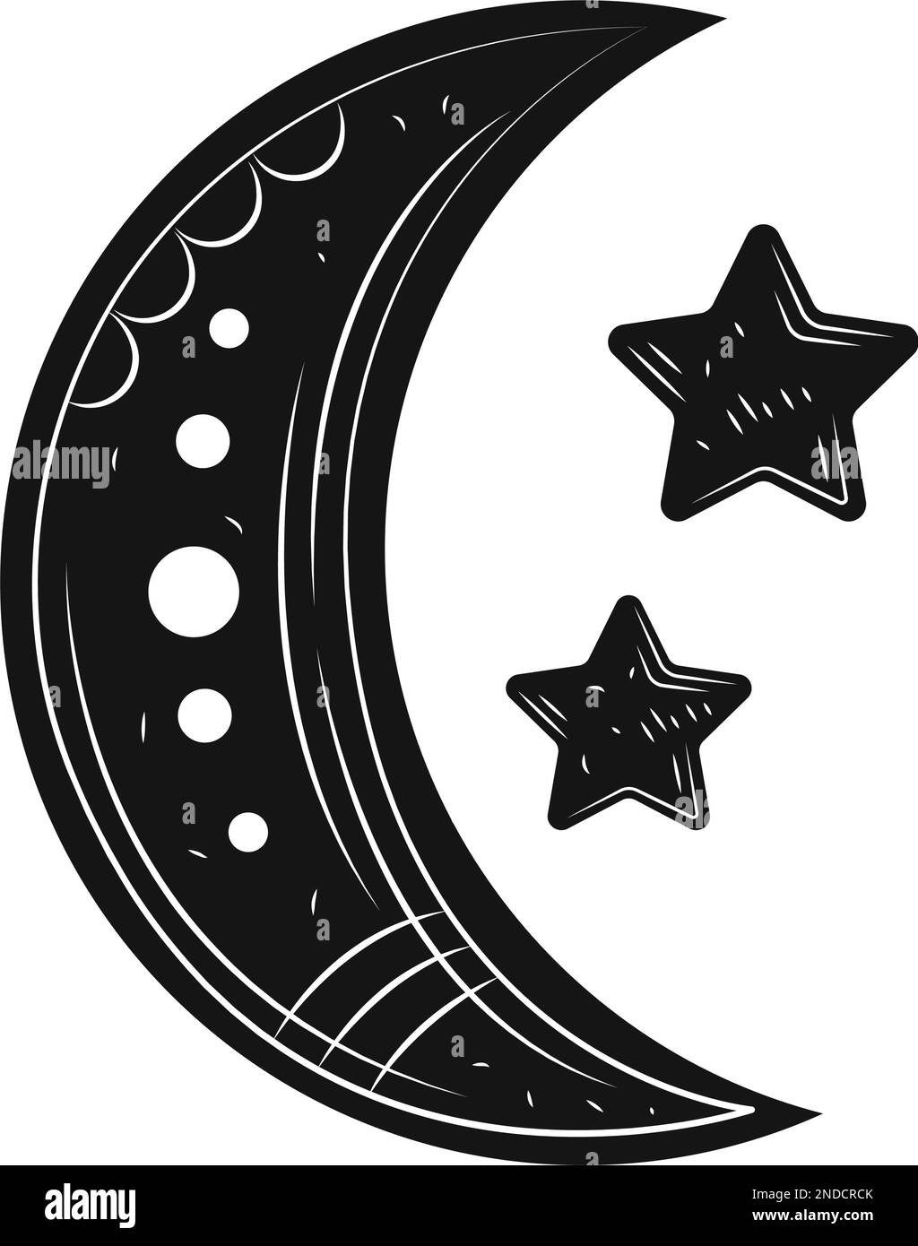 Stars Colorless moon and stars colorless esoteric Stock Vector Image & Art - Alamy