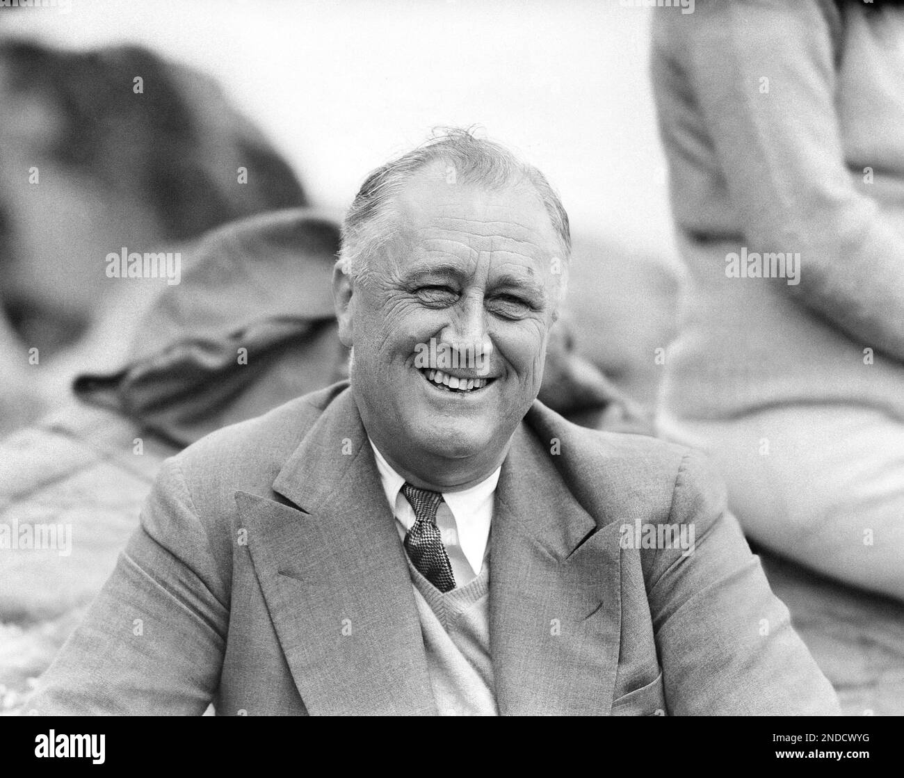 Franklin D. Roosevelt is shown during a picnic at Campobello Island