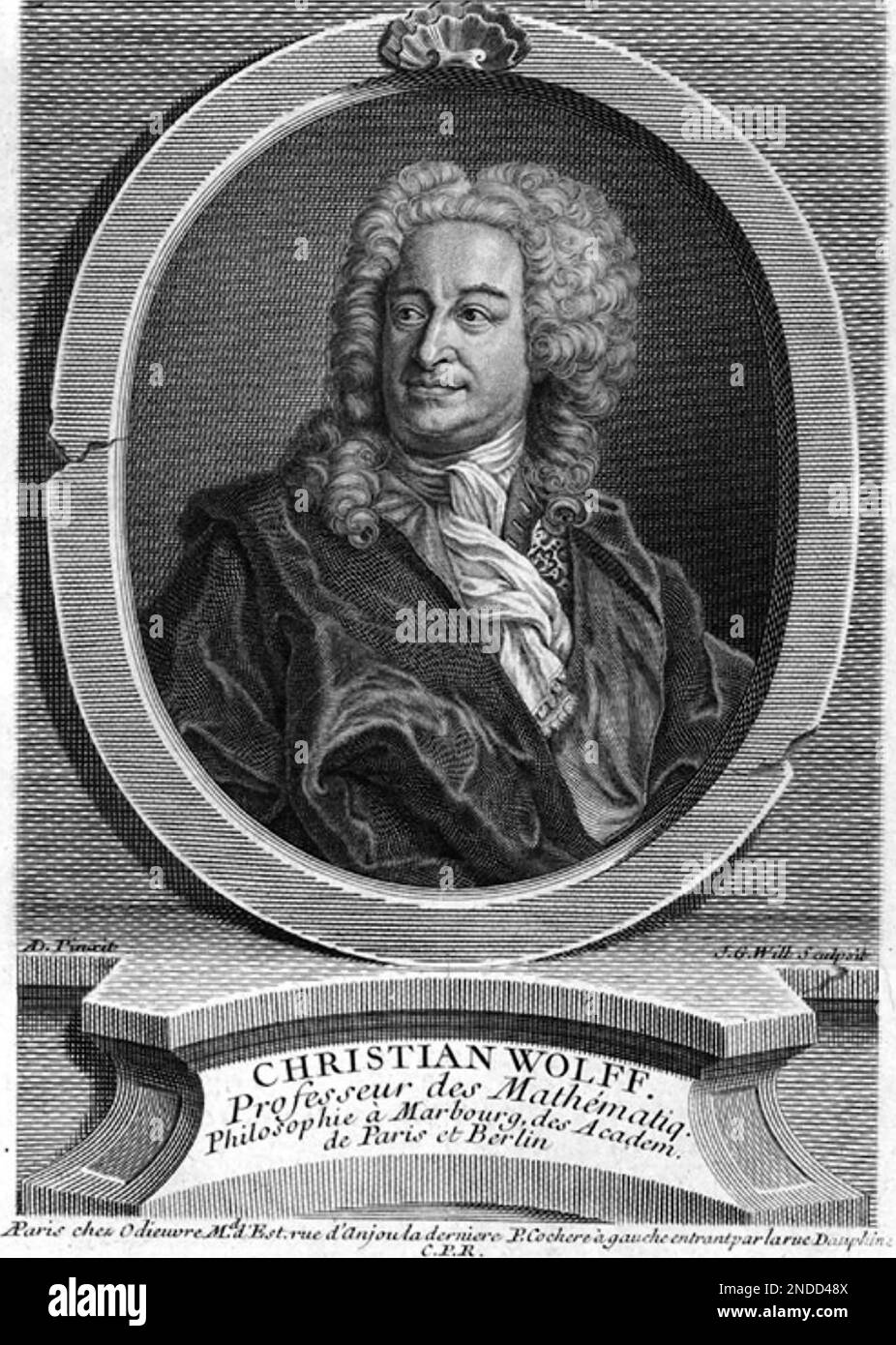 CHRISTIAN WOLFF (1679-1754) German philosopher Stock Photo