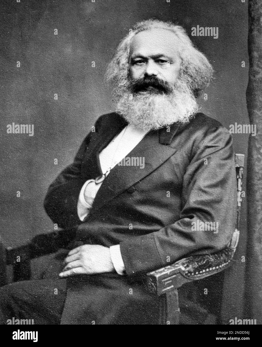 KARL MARX (1818-1883) German philosopher and political theorist in 1875 Stock Photo