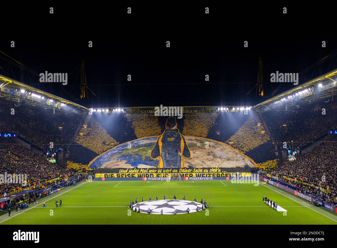 Dortmund Germany 15th Feb 2023 Choreo Bvb Borussia Dortmund Fc Dortmund Germany 15th Feb 2023 Choreo Bvb Borussia Dortmund Fc