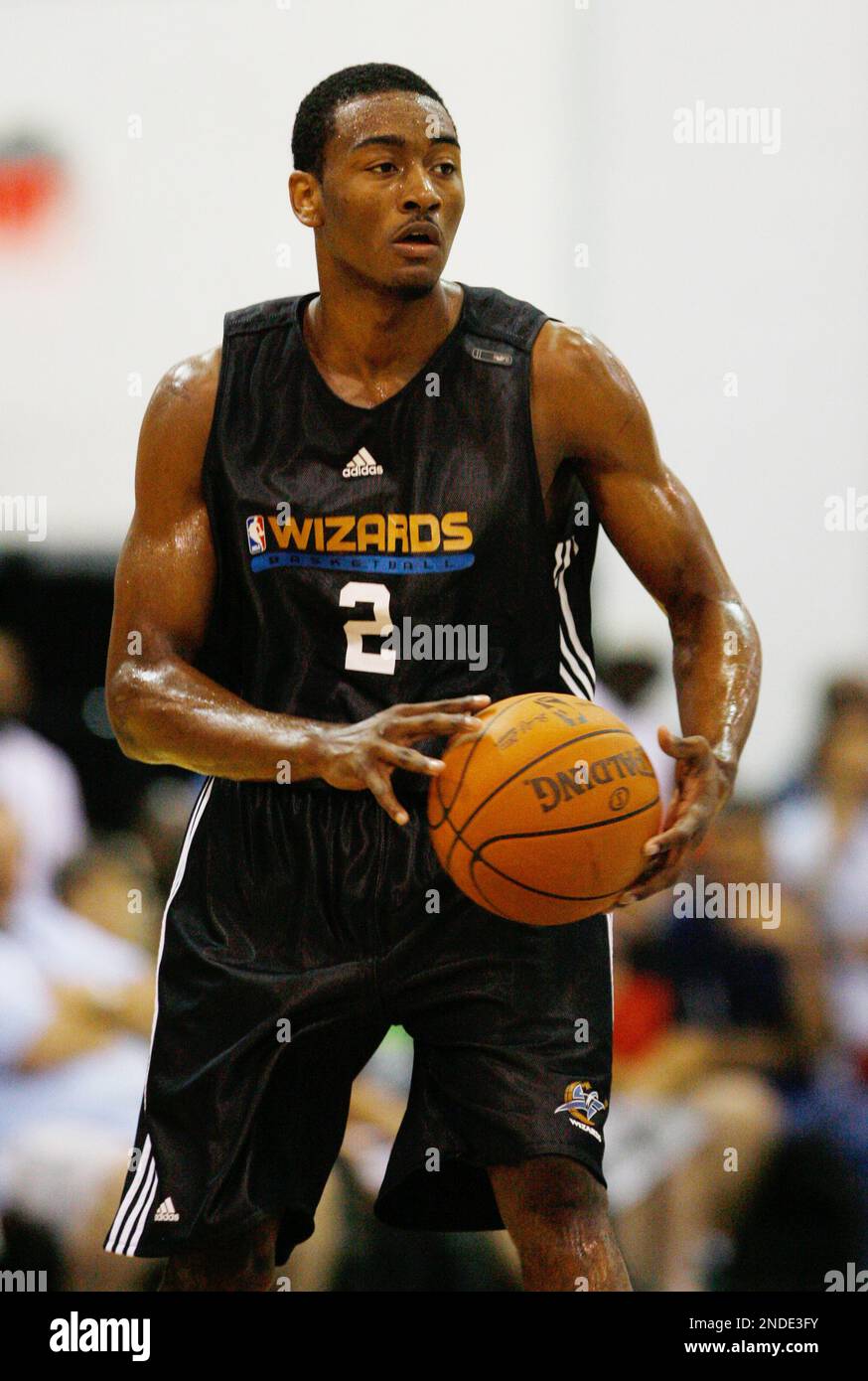 Washington Wizards' John Wall plays against the Golden State Warriors  during and NBA Summer League basketball game at Thomas & Mack Arena in Las  Vegas on Sunday, July 11, 2010. (AP Photo/Laura