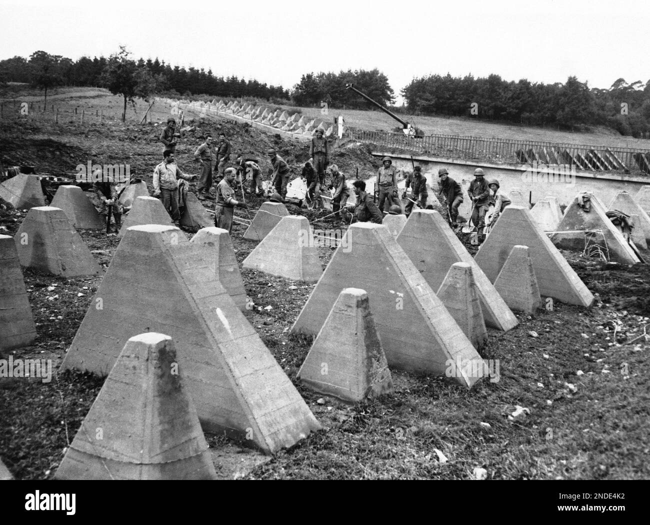 The breach in the Siegfried Line defences just outside of Aachen