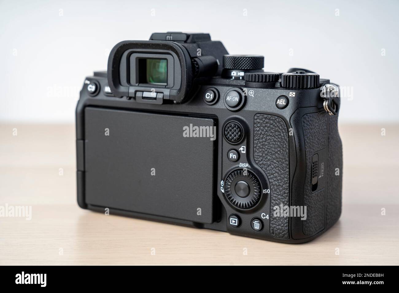 Sony Alpha a7 IV Full Frame hybrid MILC mirrorless camera, camera housing. The best mirrorless camera. Sony alpha Stock Photo