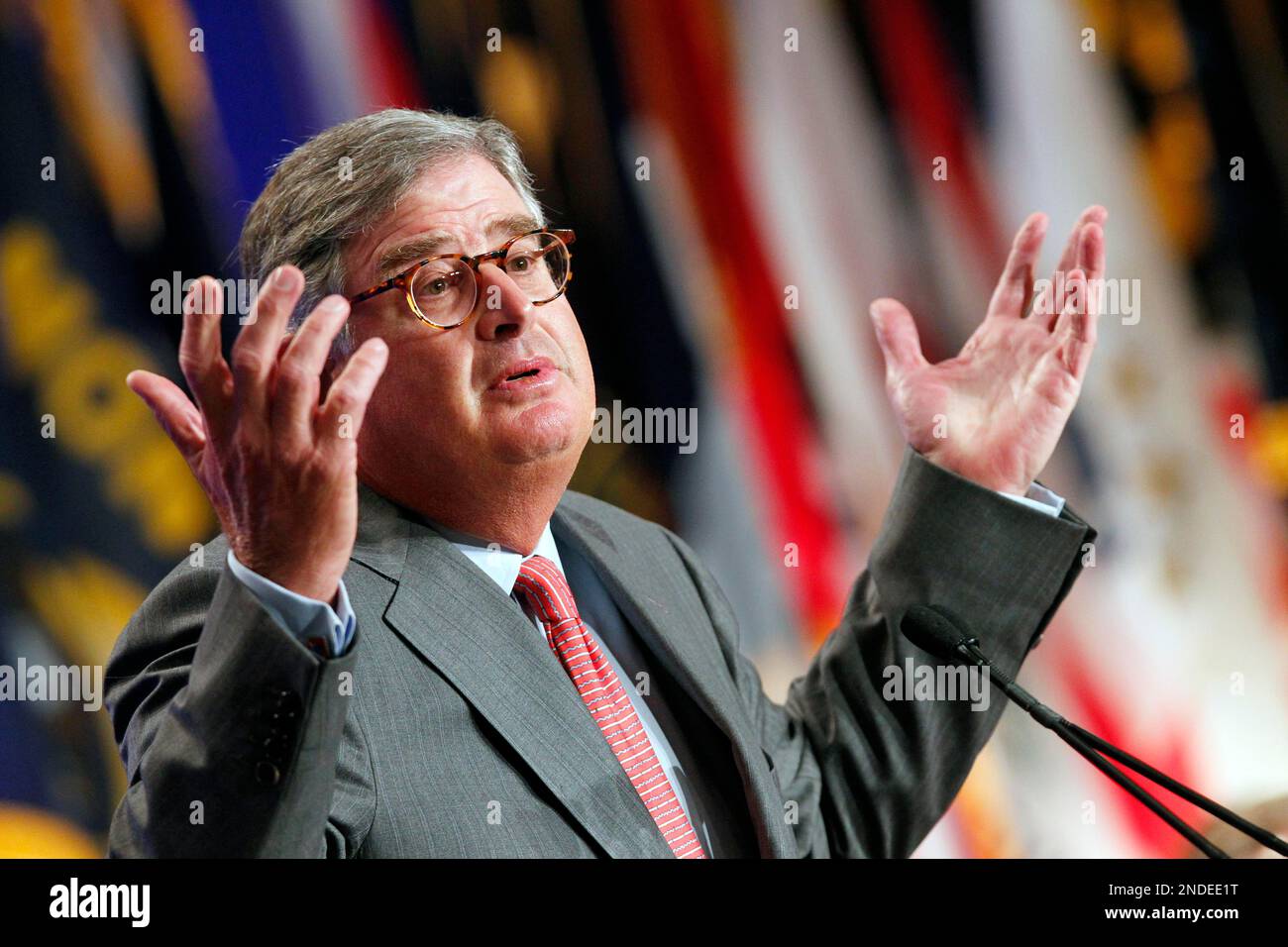 Chairman of the Board and CEO of IBM, Samuel J. Palmisano speaks at the