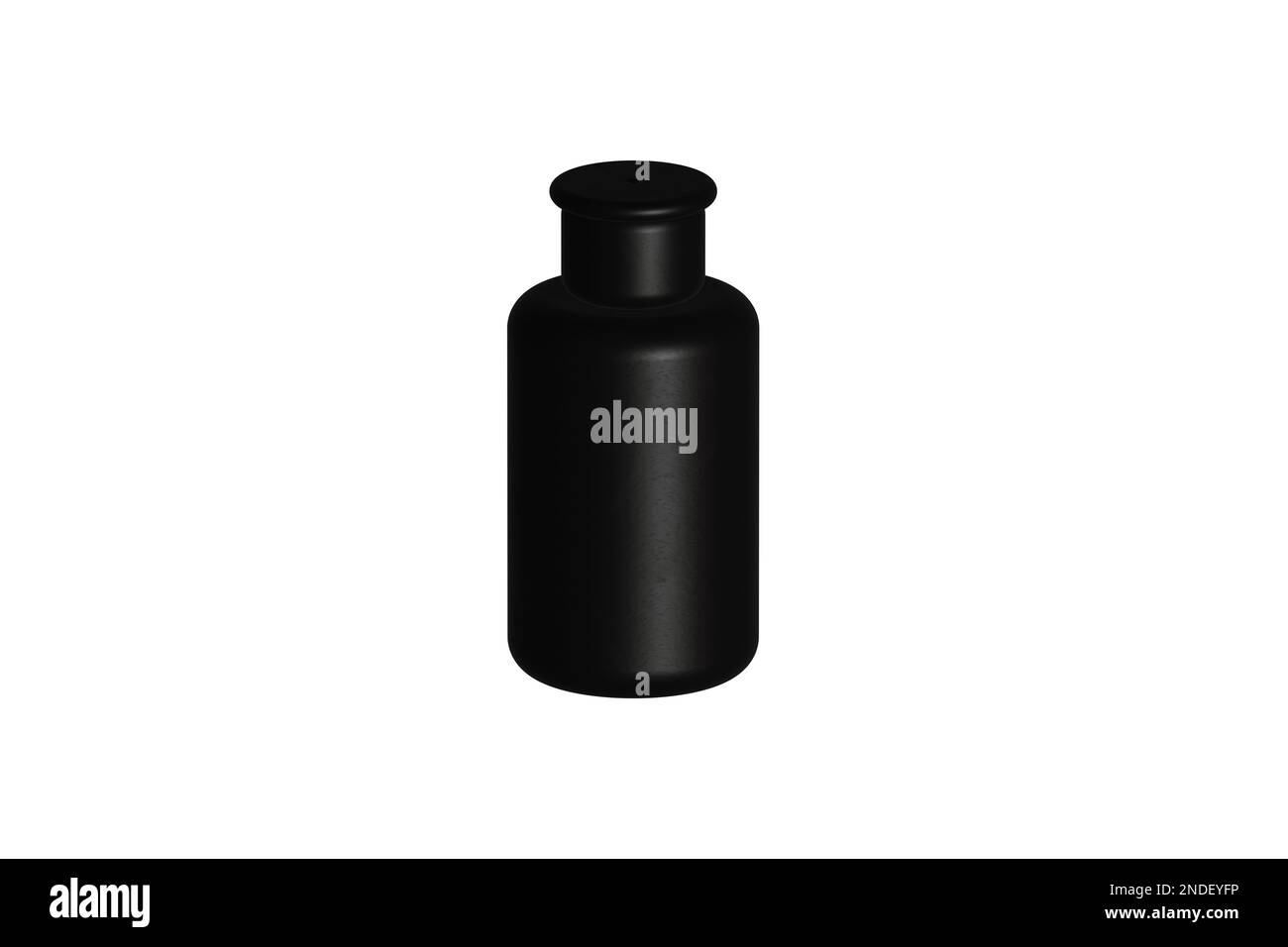 3d black bottle on white background Stock Photo - Alamy