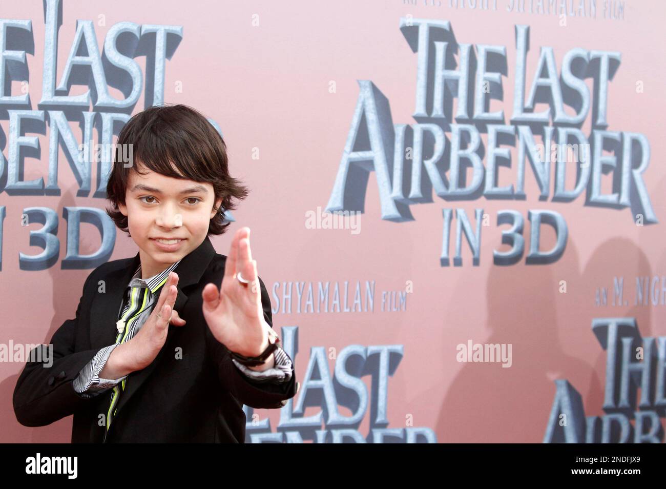 Noah Ringer arrives to the premiere of "The Last Airbender" in New York,  Wednesday, June 30, 2010. (AP Photo/Peter Kramer Stock Photo - Alamy