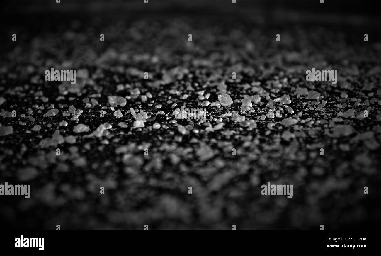 Concrete parking lot covered in road salt Stock Photo Alamy
