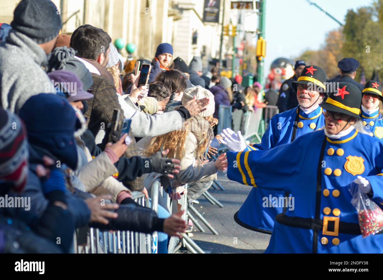 The annual fun Macy's Thanksgiving day parade along Fifth Avenue in New ...