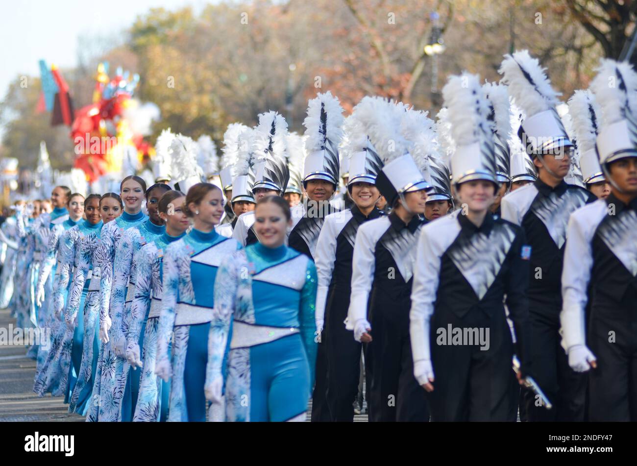 The annual fun Macy's Thanksgiving day parade along Fifth Avenue in New ...