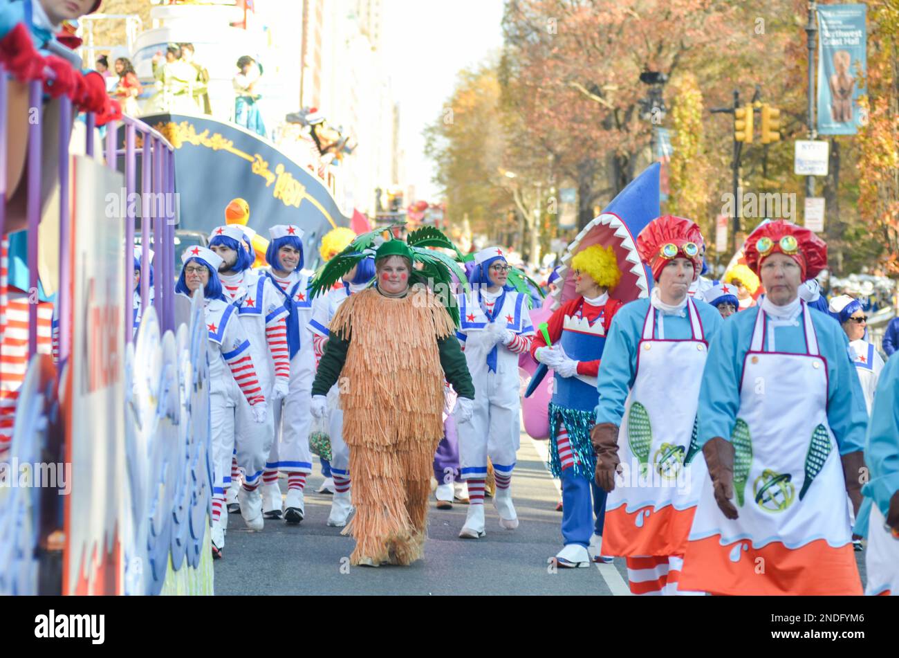The annual fun Macy's Thanksgiving day parade along Fifth Avenue in New ...