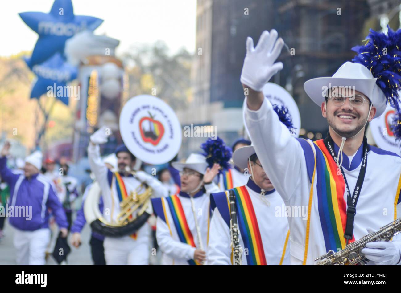 The annual fun Macy's Thanksgiving day parade along Fifth Avenue in New ...