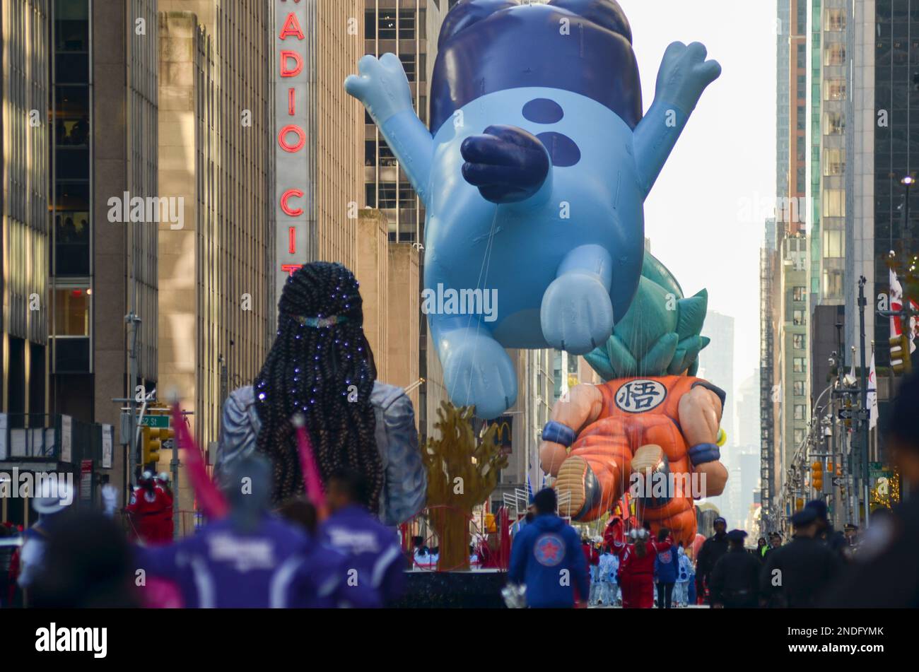 The annual fun Macy's Thanksgiving day parade along Fifth Avenue in New ...