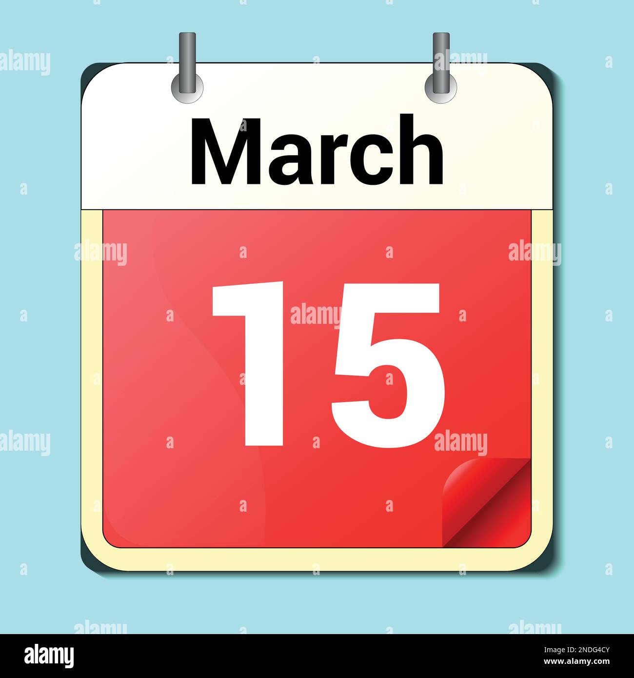 day on the calendar, vector image format, March 15 Stock Vector Image ...