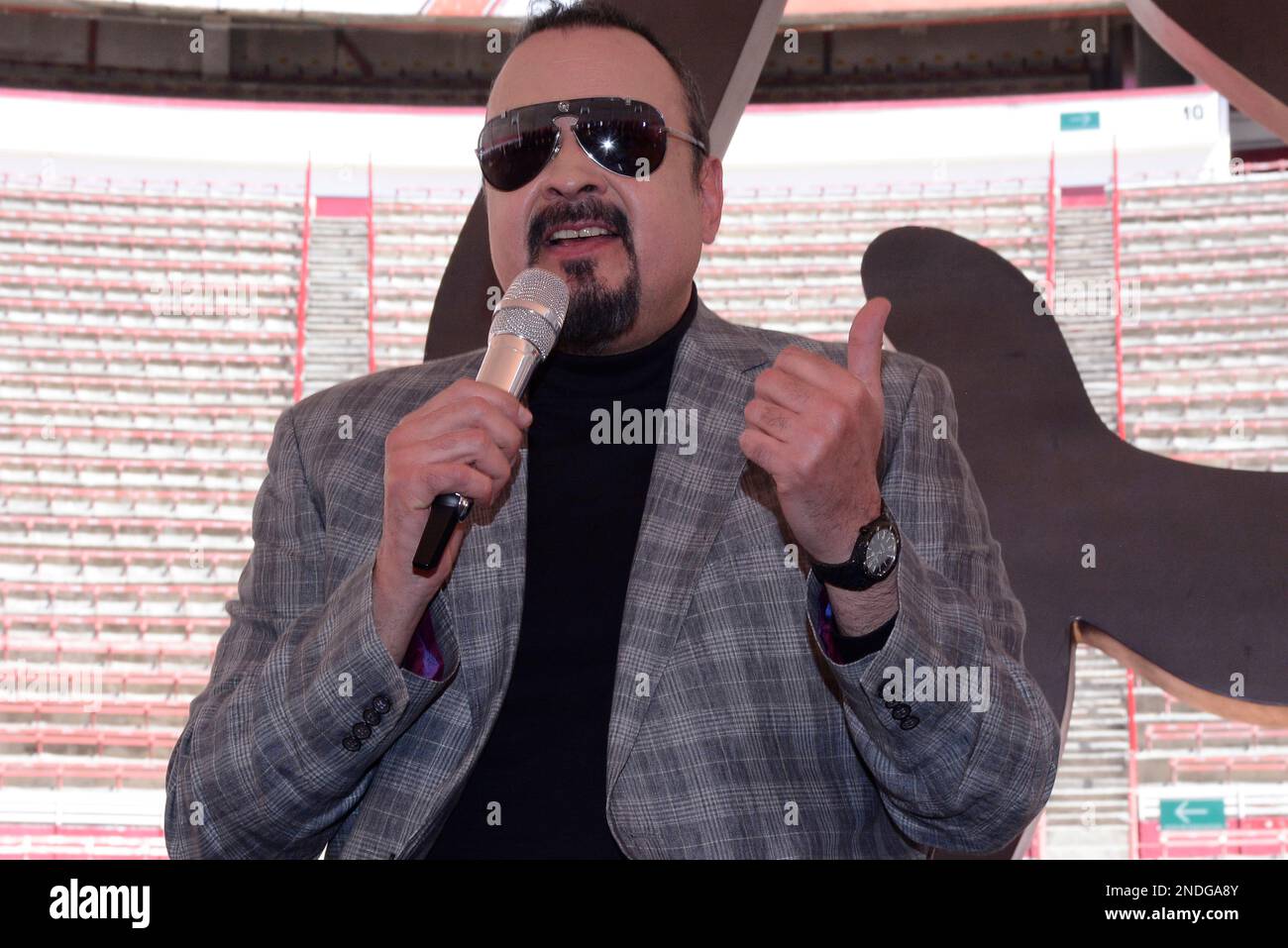 February 15, 2023, Mexico City, Mexico Pepe Aguilar attends a press