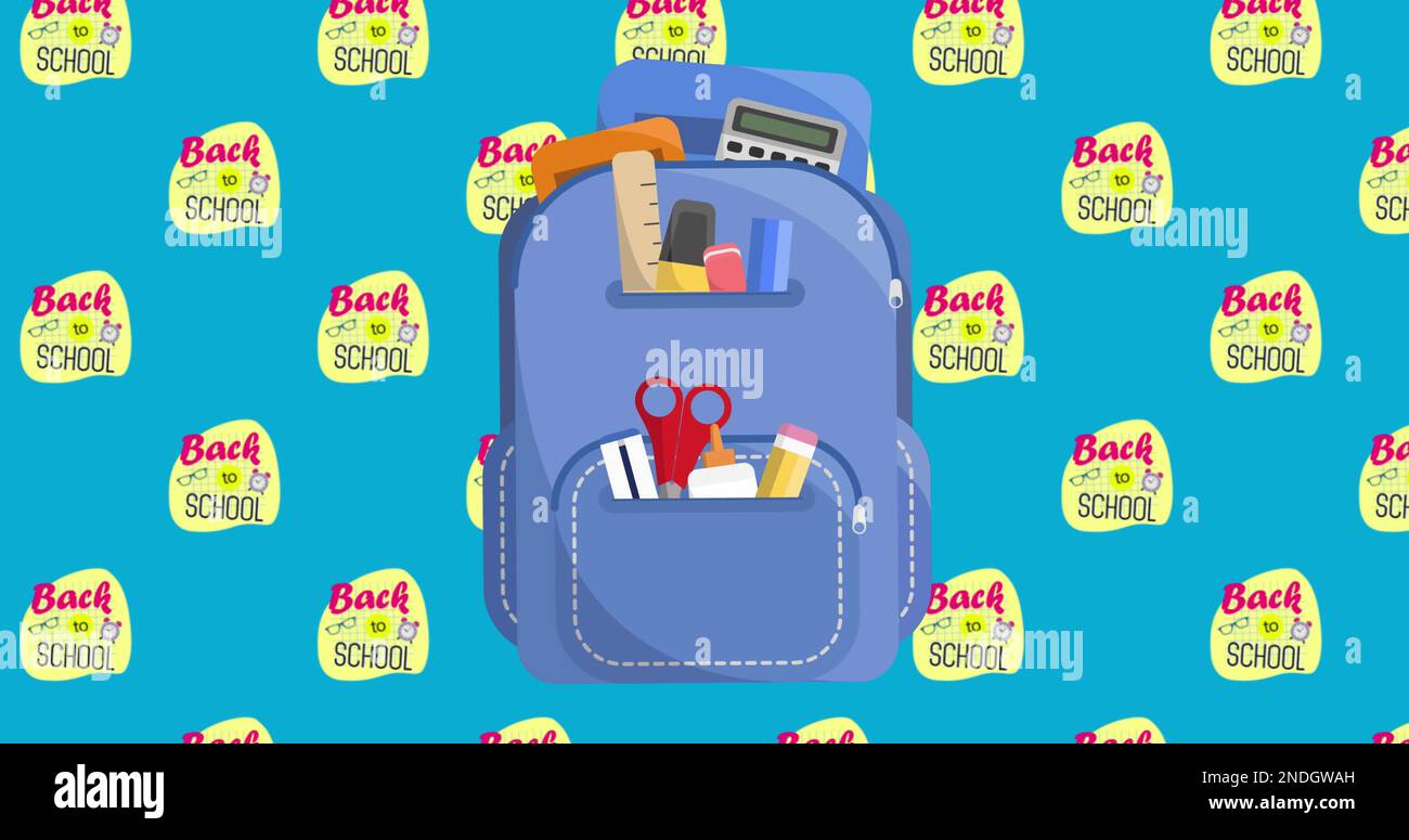Animation school backpack back icons hi-res stock photography and ...