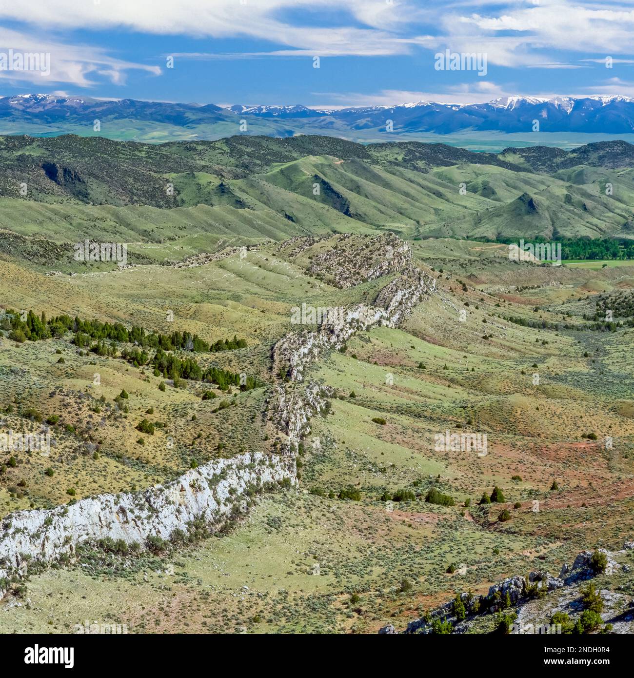 limestone ridge and the hogback near glen, montana, with the blacktail
