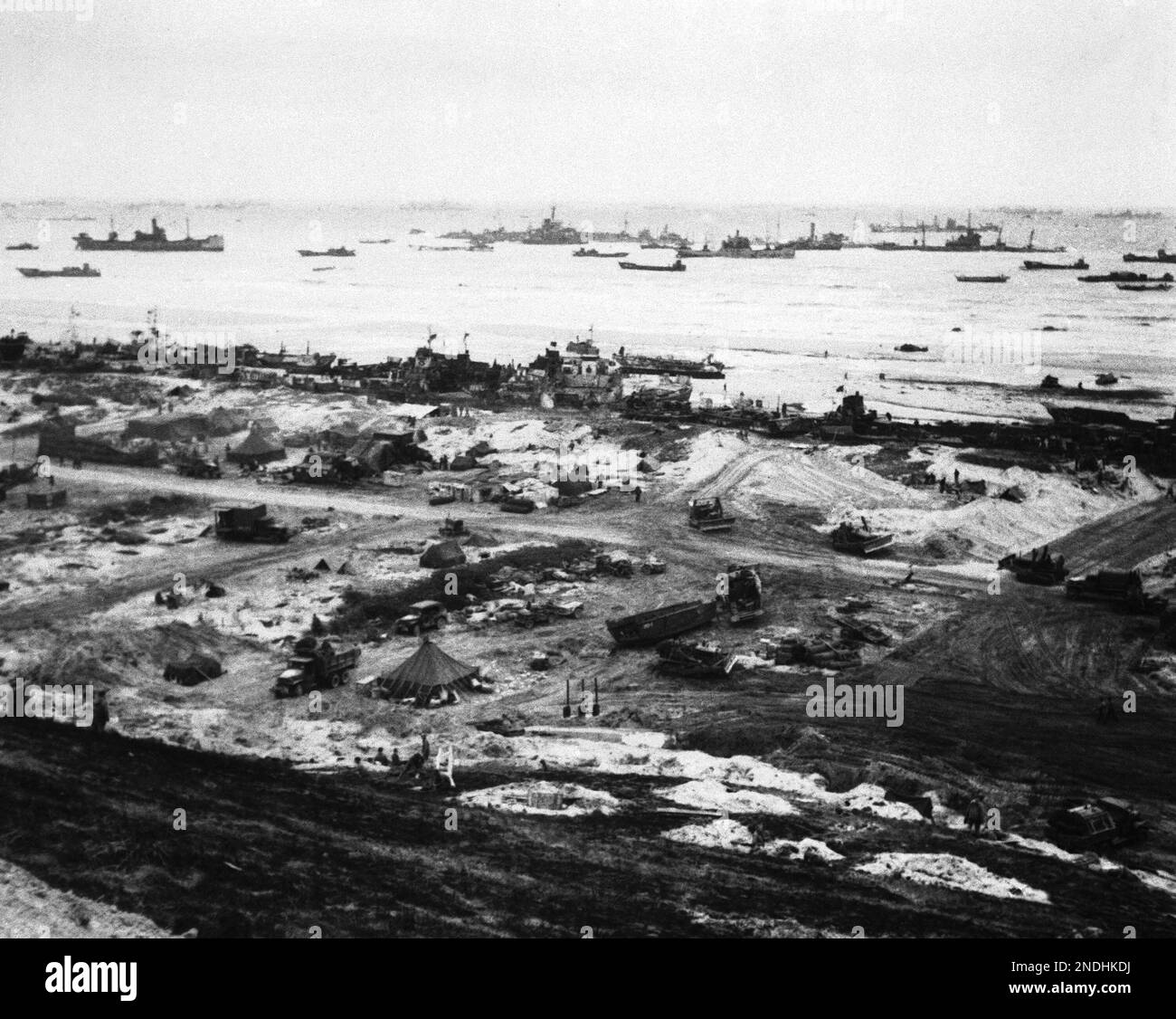 A Northeasterly gale swept the Normandy beachhead on Oct. 23, 1944