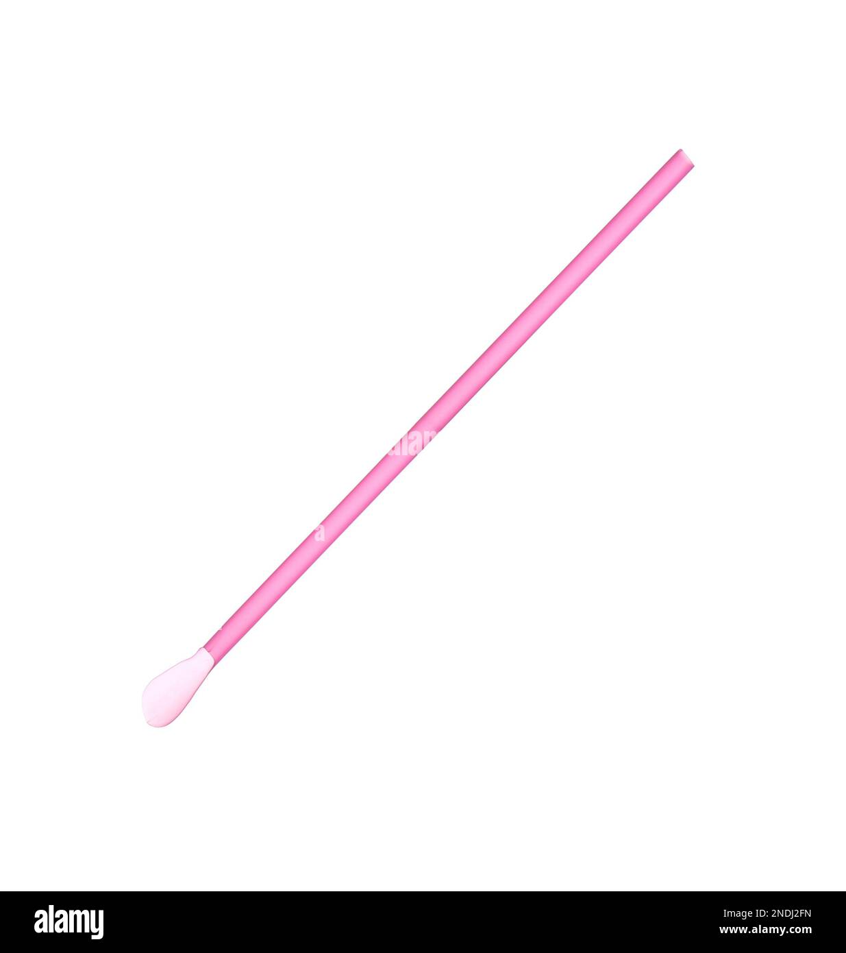 Pink Straw On White Background Stock Photo 463328759