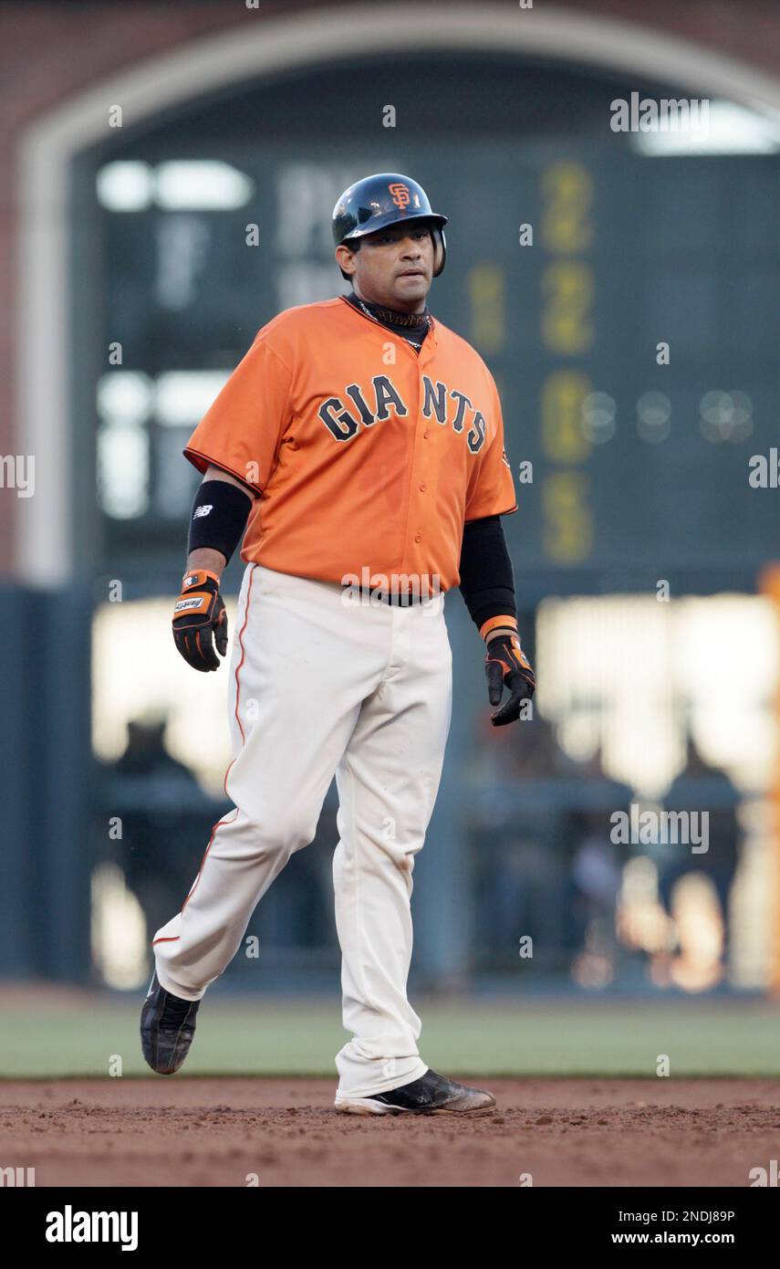 San Francisco Giants' Bengie Molina against the Oakland Athletics in a