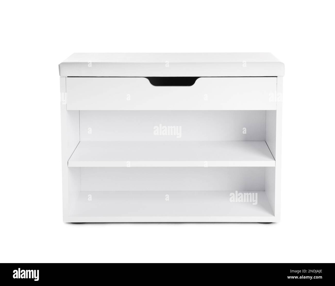 Stylish shoe storage isolated on white Stock Photo Alamy