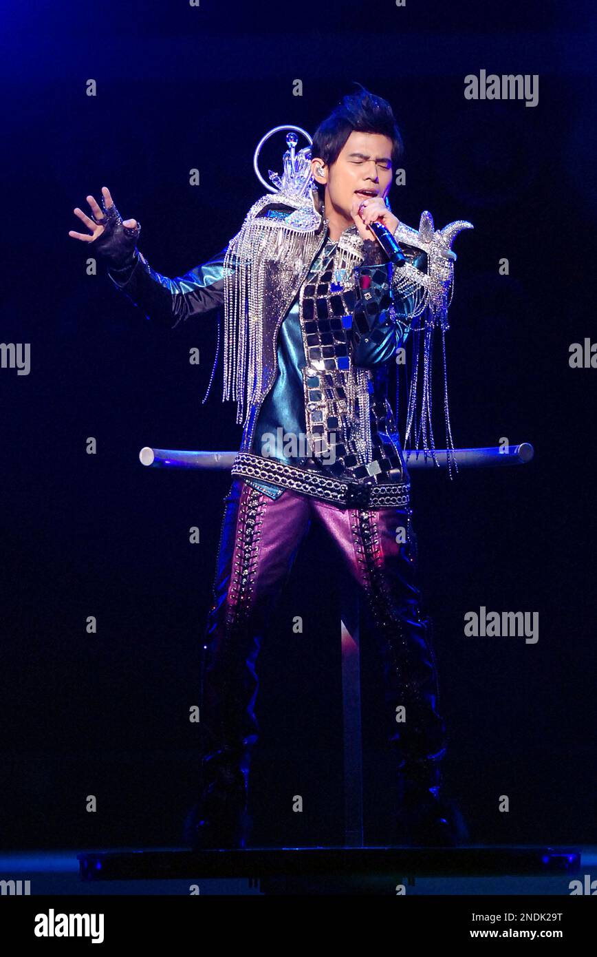 Taiwanese singer Jay Chou performs during his 