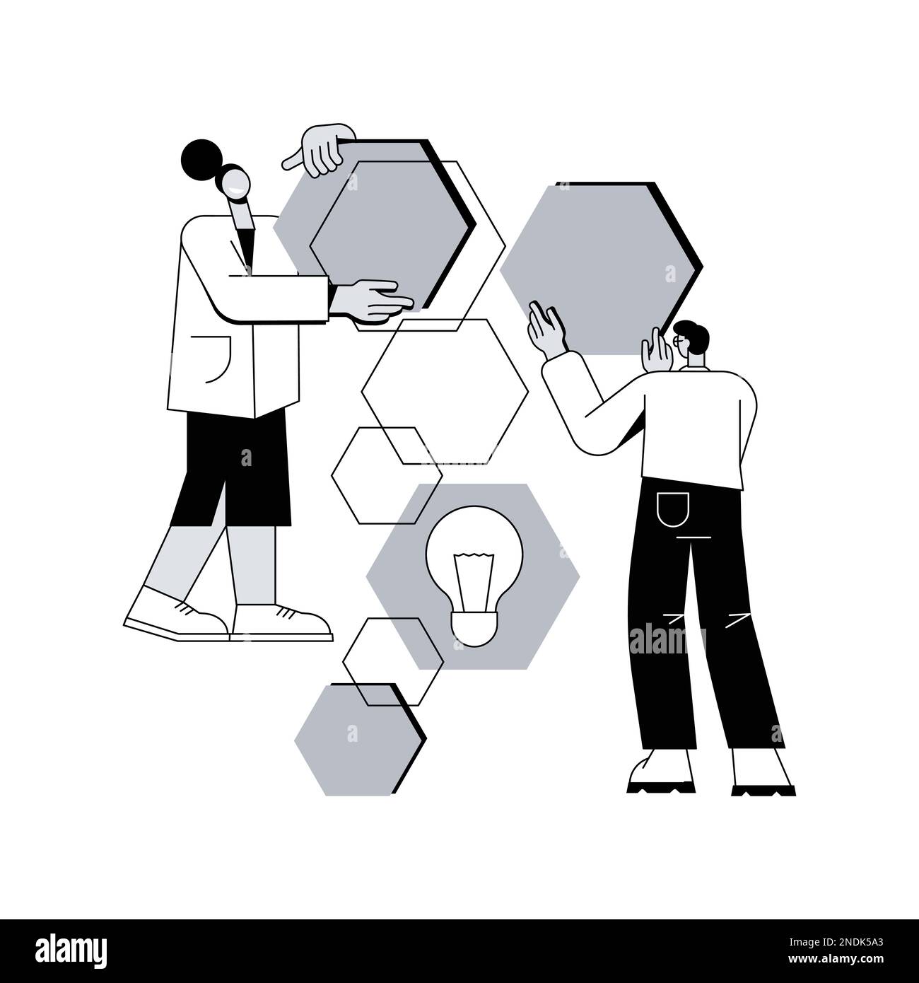 design-structure-matrix-abstract-concept-vector-illustration-project