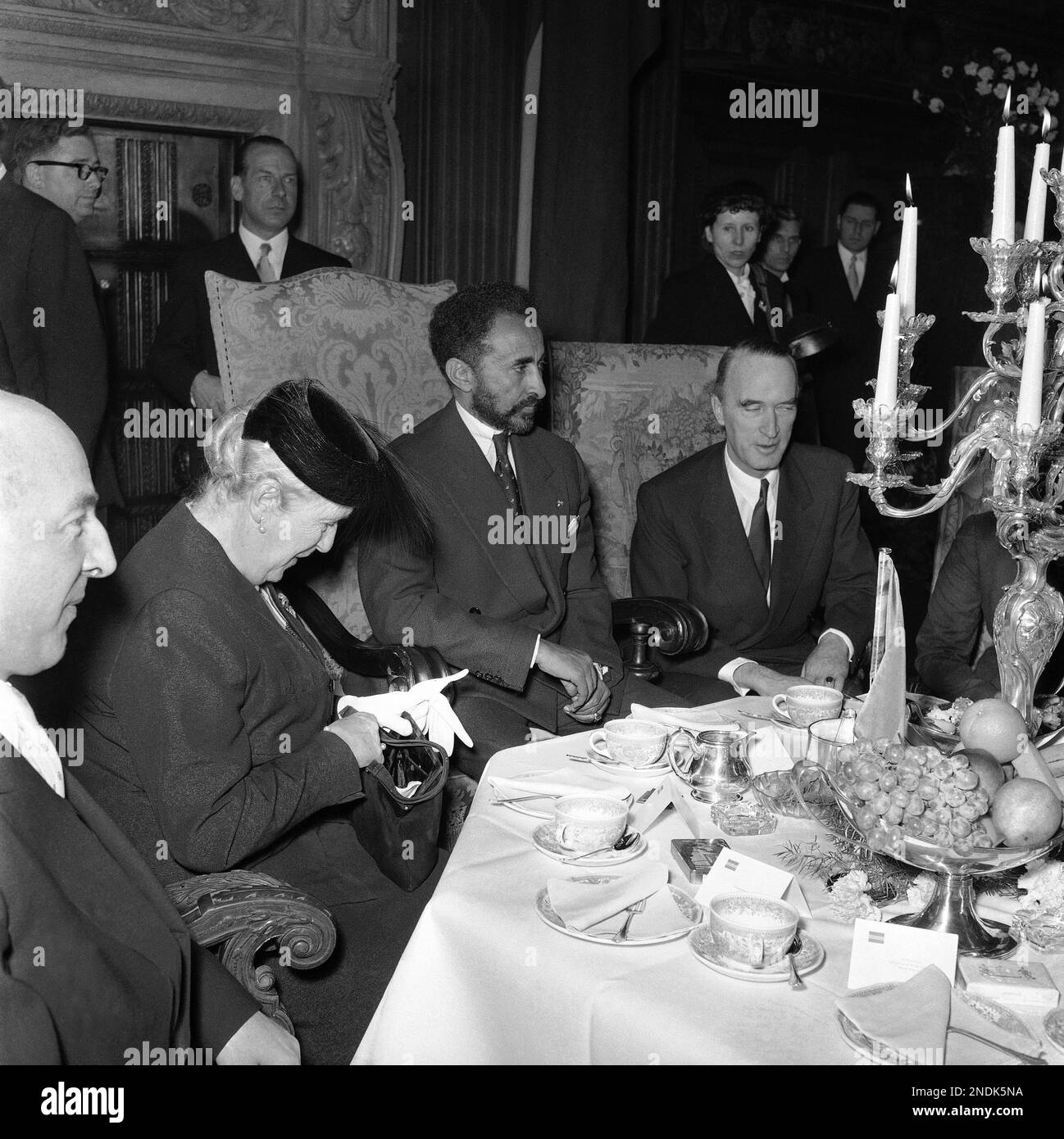 Emperor Haile Selassie of Ethiopia dines with German Industrialist ...