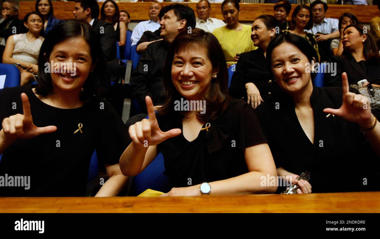 From left, Viel AquinoDee, Pinky AquinoAbellada, Ballsy AquinoCruz