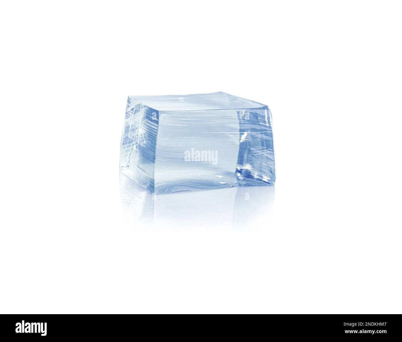 Crystal clear ice cube isolated on white Stock Photo - Alamy