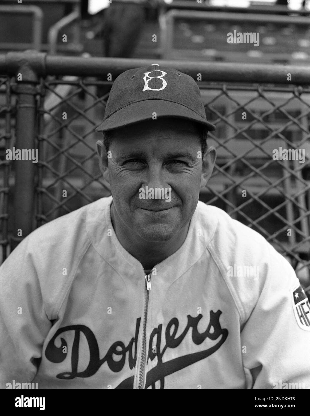 Head and shoulder shot of Brooklyn Dodgers Larry French on July 21, 1942.  (AP Photo/Tom Sande Stock Photo - Alamy