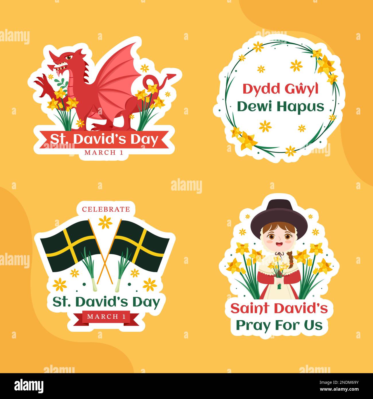 Happy st davids day Stock Vector Images Alamy