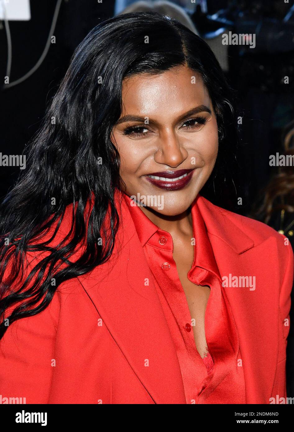Mindy Kaling attends the Michael Kors Fall/Winter 2023 fashion show on
