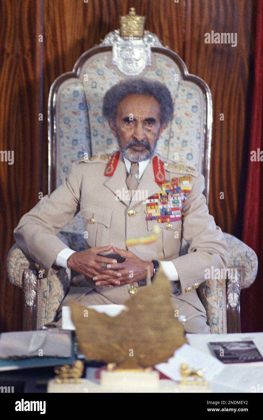The 83yearold deposed Emperor of Ethiopia Haile Selassie who died in August 1975, according to