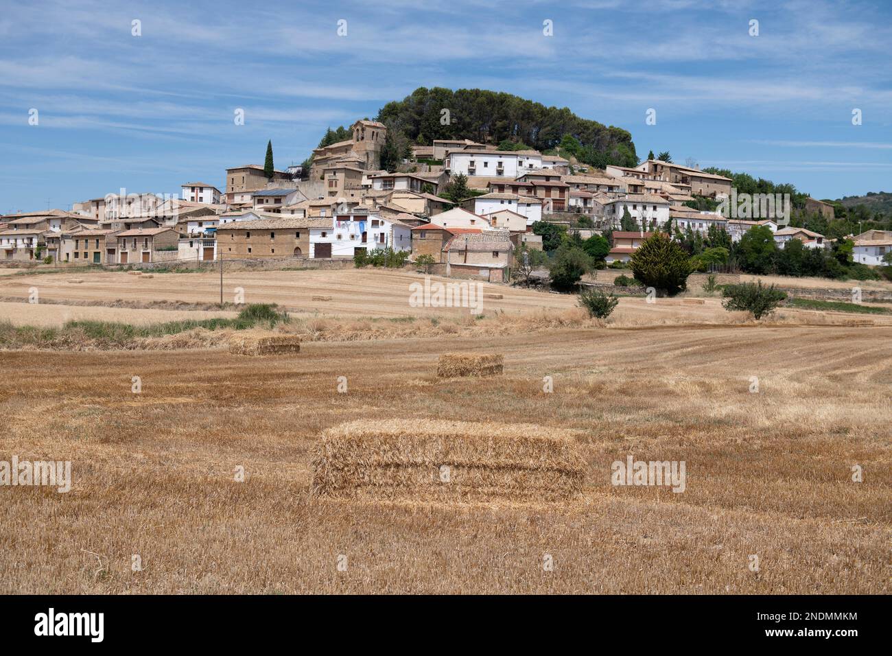 Haystack, Eslava village, Navarre province, Spain, Europe Stock Photo
