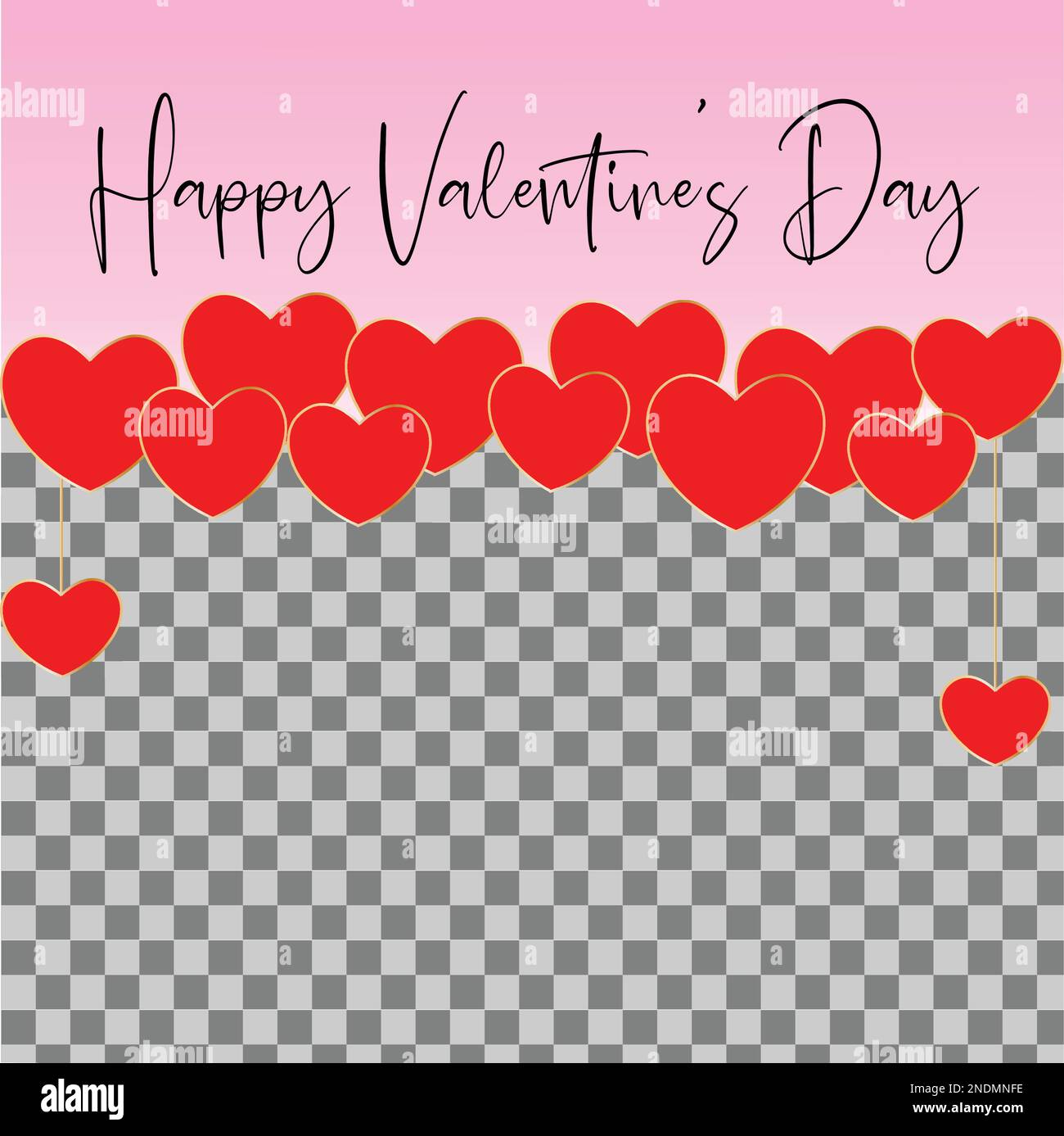 Lettering Happy Valentines Day banner. Valentines Day greeting
