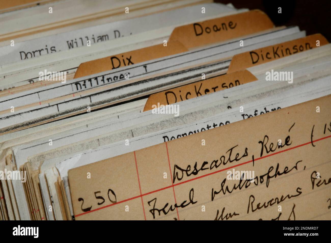 This May 6, 2010 photo shows the card catalog index card for a letter
